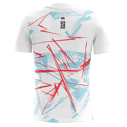 UFC Men Casual Streetwear 2025 New Fashion Line Colorful Striped 3D Print Tee MMA Fitness Short Sle 1