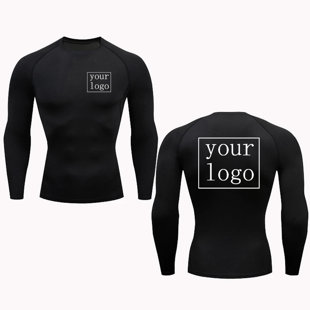Custom Compression T Shirt Your Design Logo Quick Dry Gym Tee Men Women 1