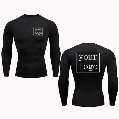 Custom Compression T Shirt Your Design Logo Quick Dry Gym Tee Men Women 1