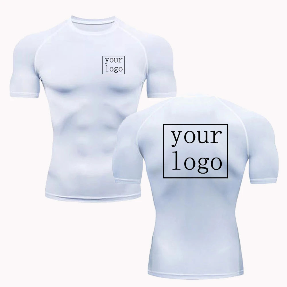 Custom Compression T Shirt Your Design Logo Quick Dry Gym Tee Men Women 2