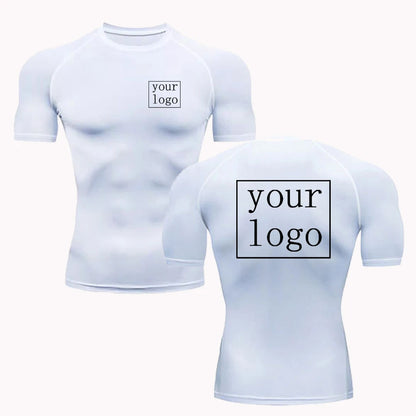 Custom Compression T Shirt Your Design Logo Quick Dry Gym Tee Men Women 2