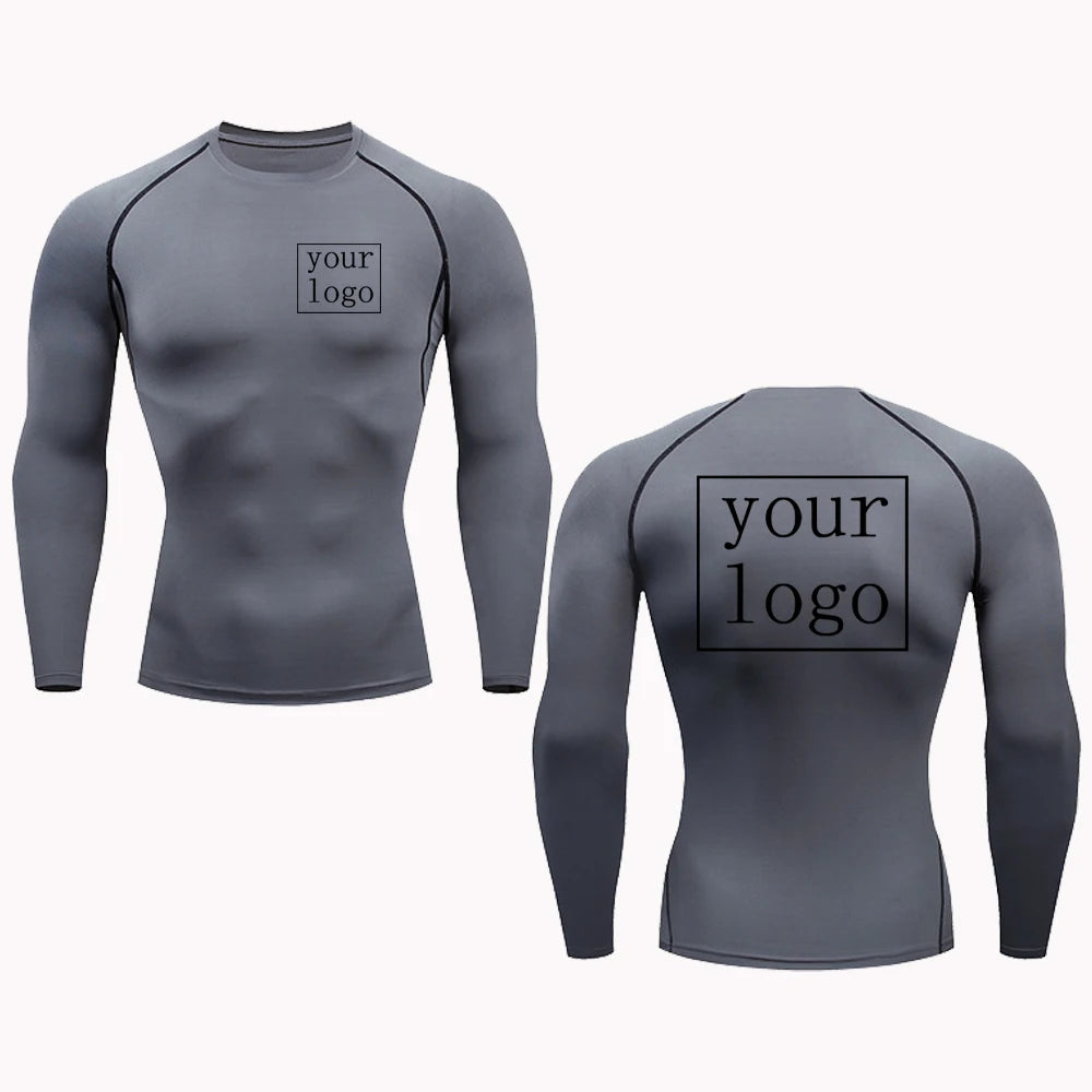 Custom Compression T Shirt Your Design Logo Quick Dry Gym Tee Men Women 5