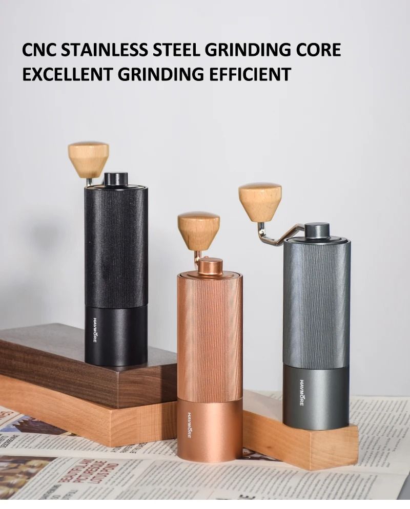 Manual Stainless Steel Coffee Grinder With Burr Mill 2