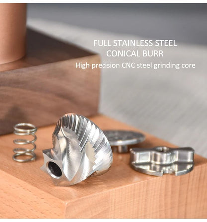 Manual Stainless Steel Coffee Grinder With Burr Mill 5