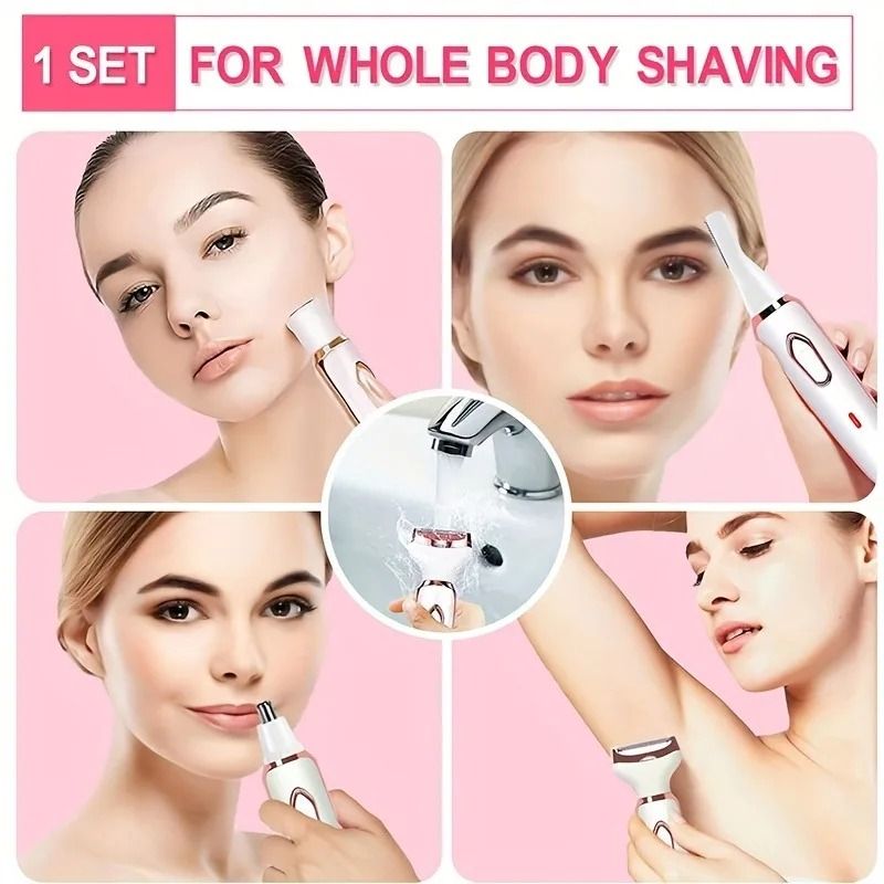 4 In 1 Electric Lady Shaver Rechargeable Hair Removal Epilator 2