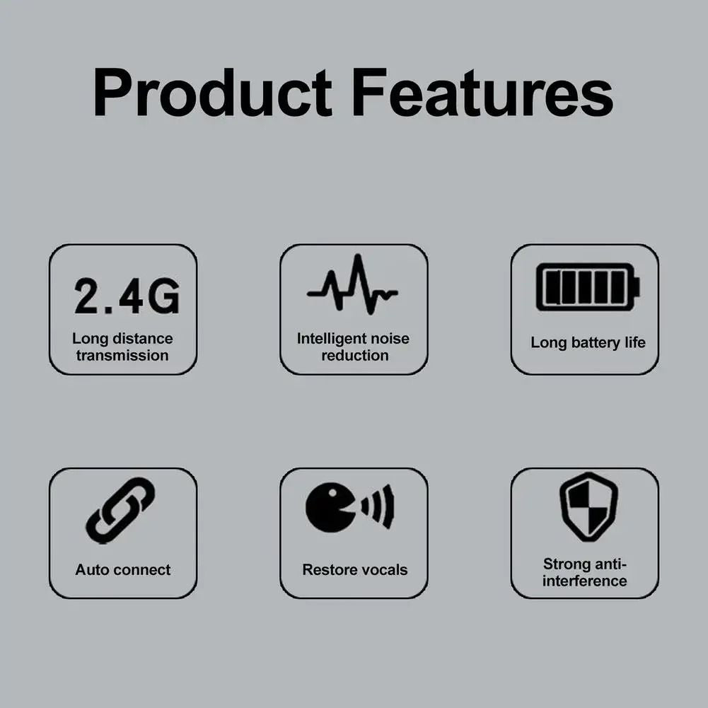 24G Wireless Headset Microphone With Transmitter And Receiver 2