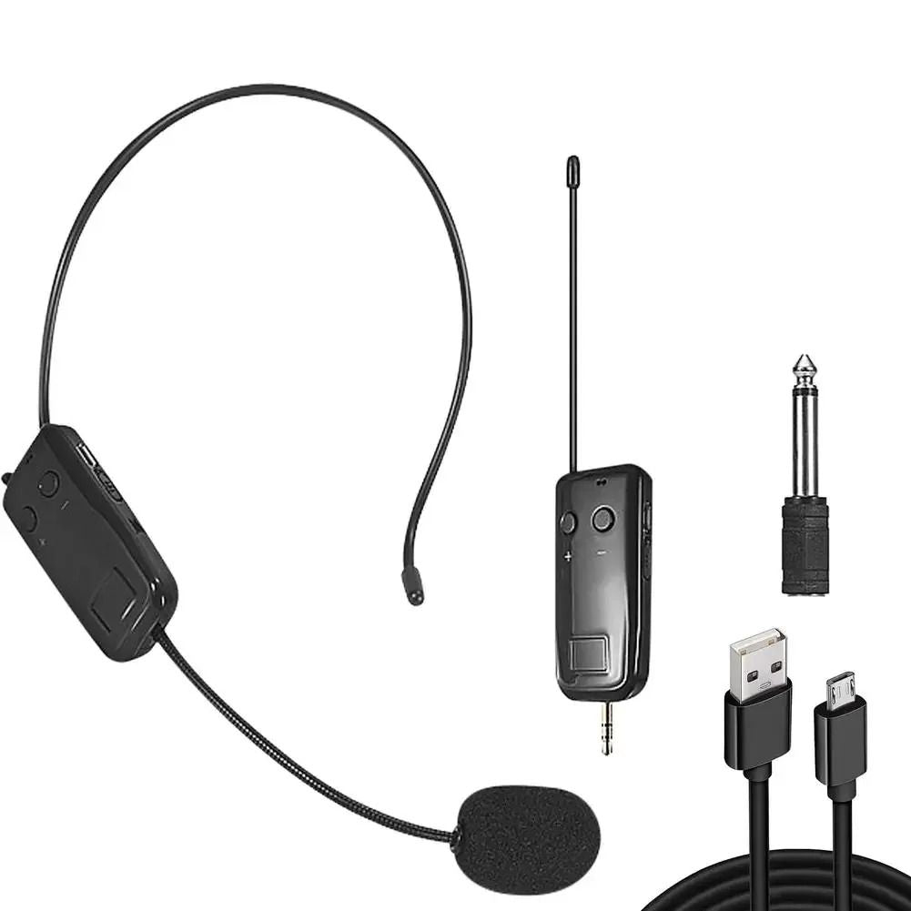 24G Wireless Headset Microphone With Transmitter And Receiver 5