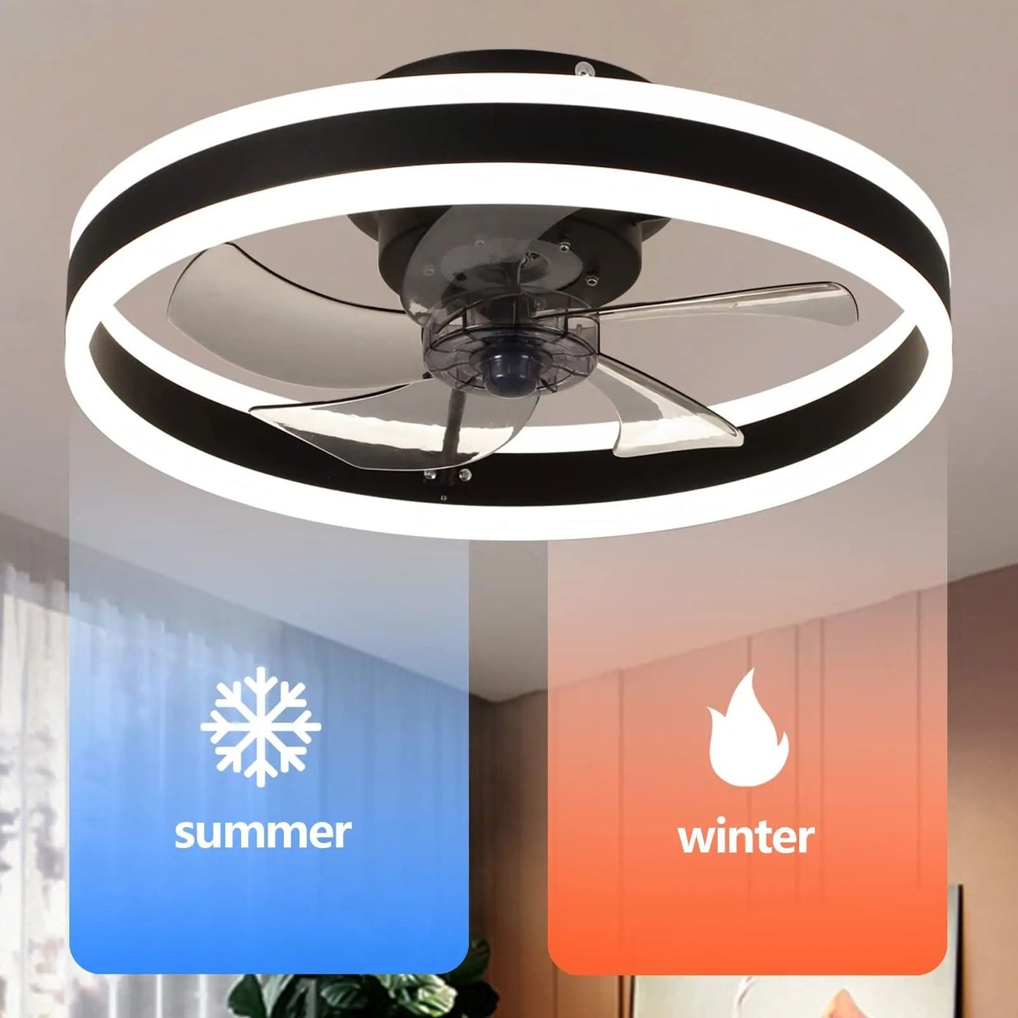 Dimmable Ceiling Fan Light Fixture With Remote 1