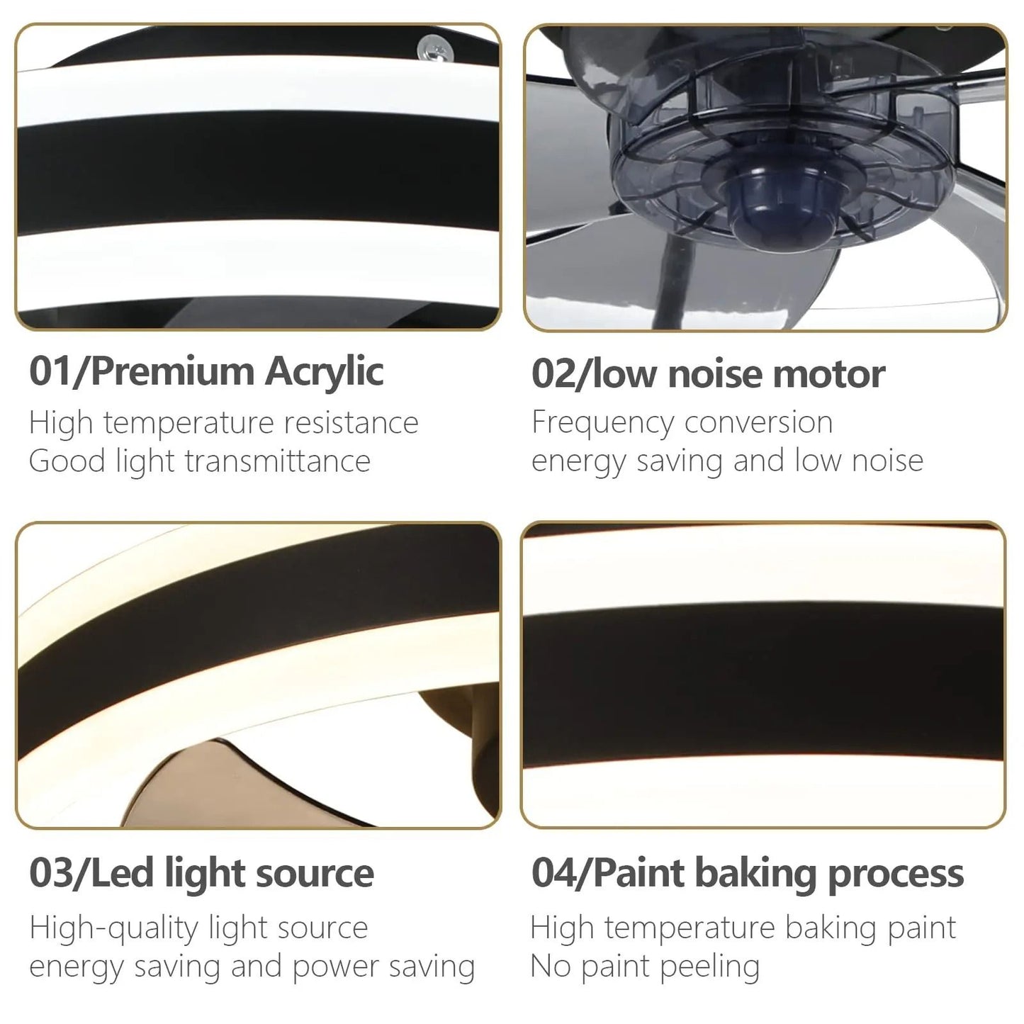 Dimmable Ceiling Fan Light Fixture With Remote 5