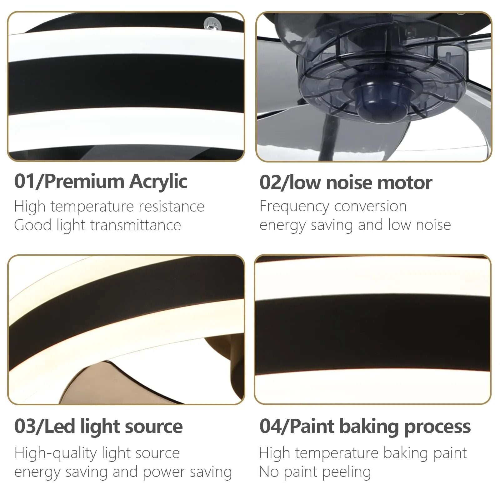 Dimmable Ceiling Fan Light Fixture With Remote 5