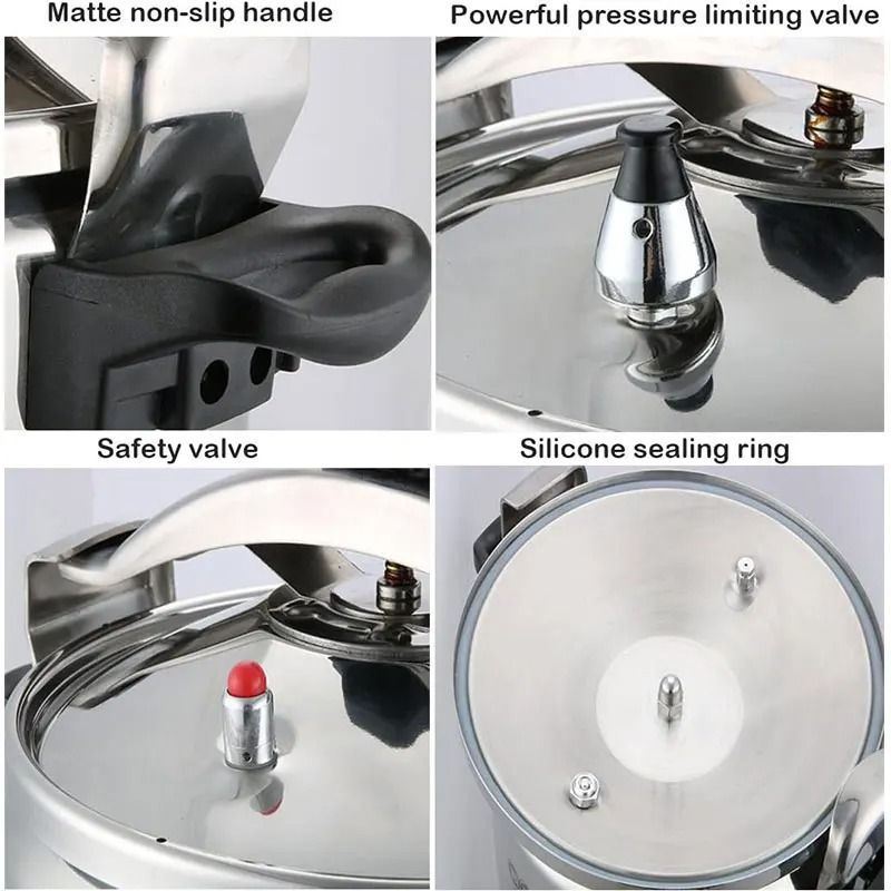 Professional Aluminum Pressure Cooker ExplosionProof Design 3L 5L 7L 2