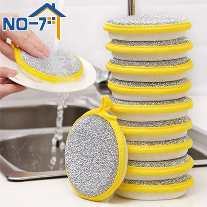 Double-Sided Reusable Dishwashing Sponge Set