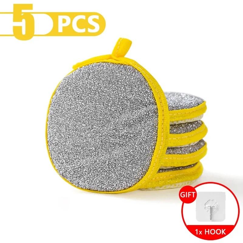 DoubleSided Reusable Dishwashing Sponge Set 14