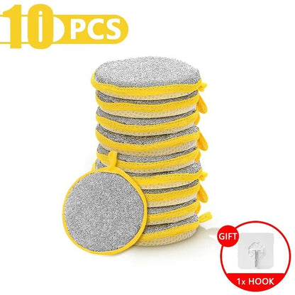 DoubleSided Reusable Dishwashing Sponge Set 15