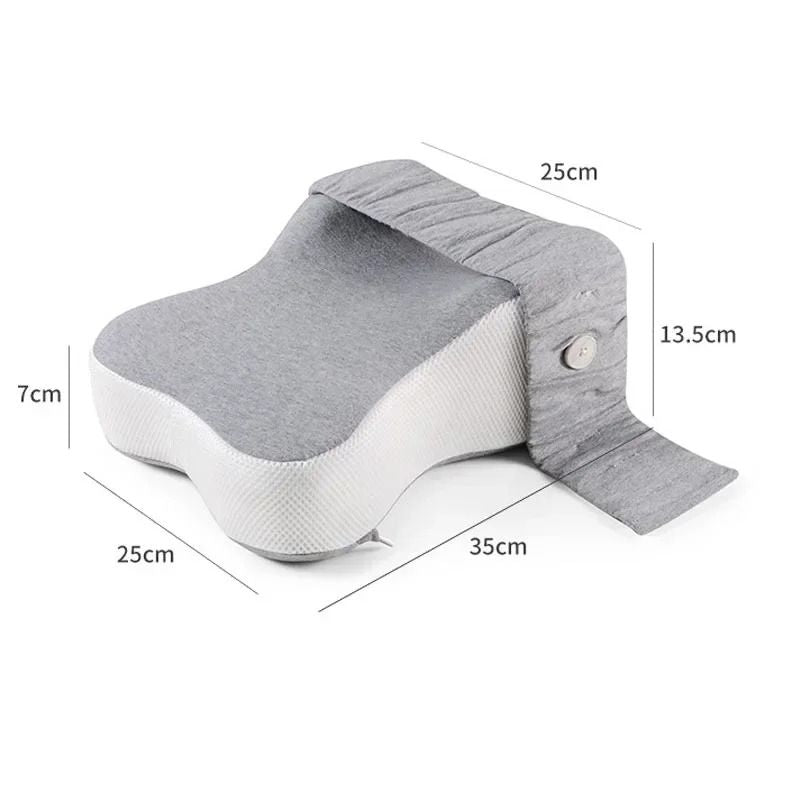 Orthopedic Memory Foam Leg Pillow With Adjustable Strap For Side Sleeping 5