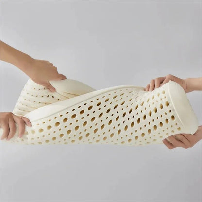 Natural Latex Pillow With Cotton Cover For Neck Pain Relief And Comfortable Sleep 4