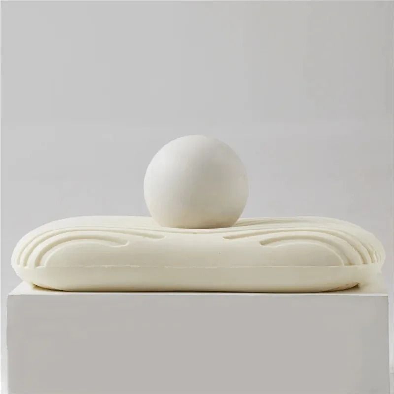 Natural Latex Pillow With Cotton Cover For Neck Pain Relief And Comfortable Sleep 5