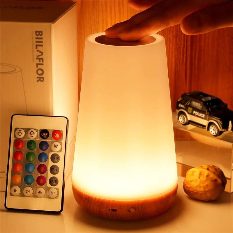 Color Changing Night Lamp RGB Remote Touch Portable Table Lamp 6