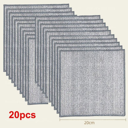 Steel Wire Cleaning Cloth NonScratch Double Layer Dishwashing Rags 10
