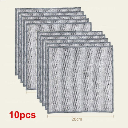 Steel Wire Cleaning Cloth NonScratch Double Layer Dishwashing Rags 8