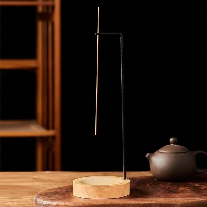 Wooden Incense Burner Upside Down Stick Holder With Tray For Home And Yoga 9