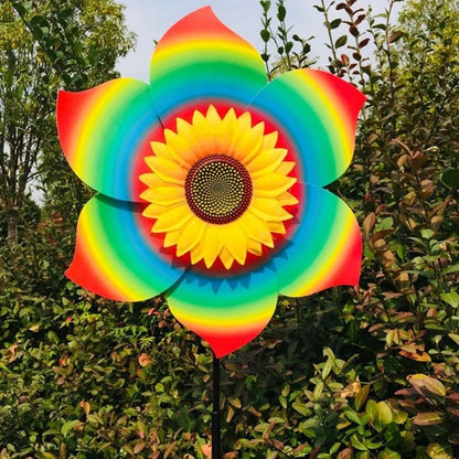 Sunflower Wind Spinner Lawn Pinwheel Outdoor Garden Decoration 10