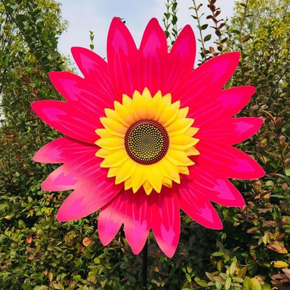 Sunflower Wind Spinner Lawn Pinwheel Outdoor Garden Decoration 3
