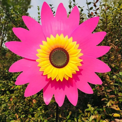 Sunflower Wind Spinner Lawn Pinwheel Outdoor Garden Decoration 15