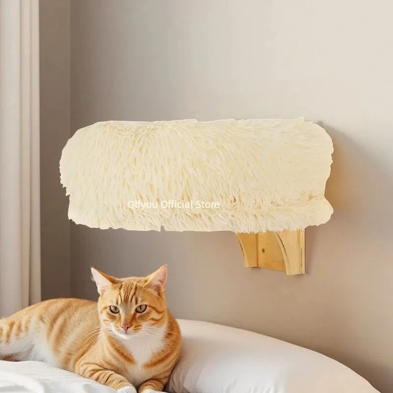 Wall Mounted Wooden Cat Perch Bed 1