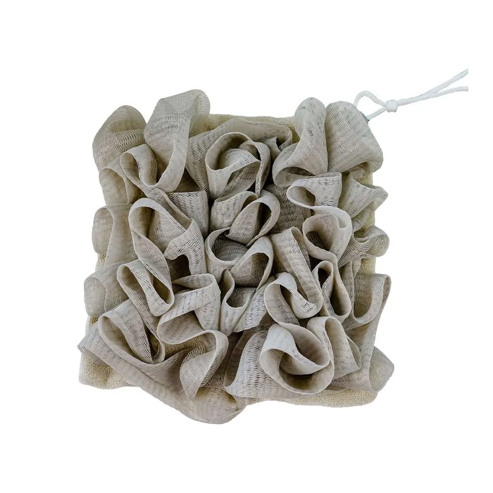 2 In 1 Bath Loofah Towel With Drawstring Soft Exfoliating Shower Sponge For Soap 11