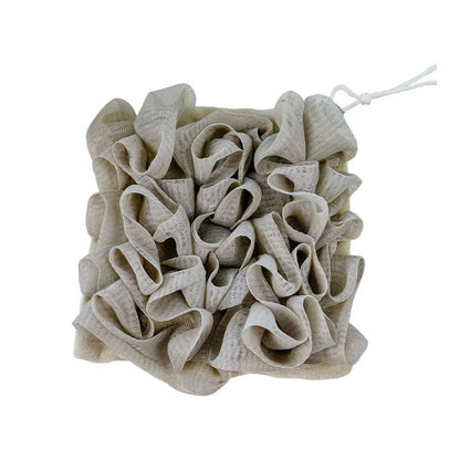 2 In 1 Bath Loofah Towel With Drawstring Soft Exfoliating Shower Sponge For Soap 11