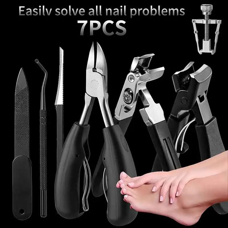 Professional 7 Piece Nail Manicure Kit With Travel Case 6