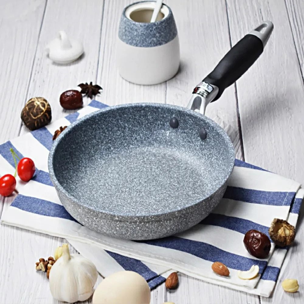Durable Stone Frying Pan And Wok Non Stick Cookware For Induction And Gas Stove 2