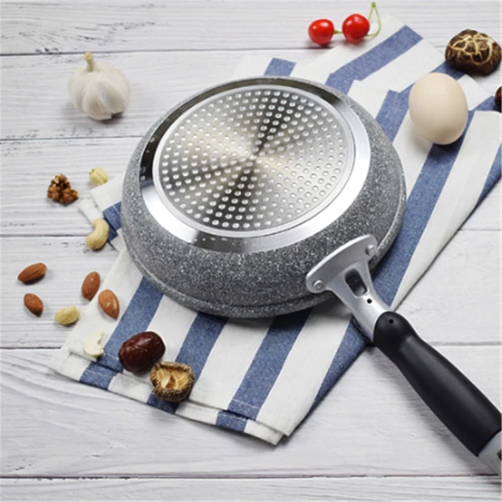 Durable Stone Frying Pan And Wok Non Stick Cookware For Induction And Gas Stove 4