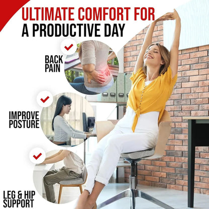 Ergonomic Memory Foam Office Cushion For Tailbone And Back Support 1