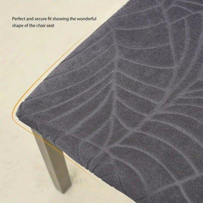 Jacquard Waterproof Chair Slipcover For Dining And Office Chairs 3