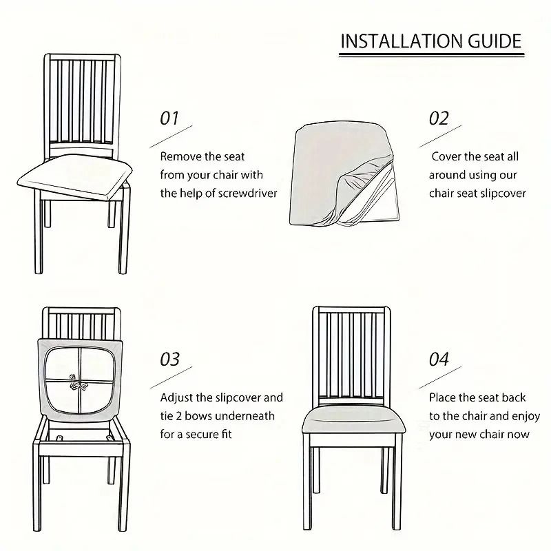 Jacquard Waterproof Chair Slipcover For Dining And Office Chairs 4