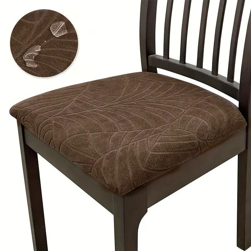 Jacquard Waterproof Chair Slipcover For Dining And Office Chairs 11