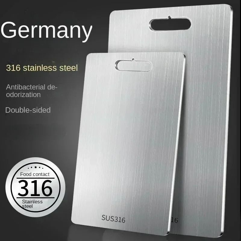 Stainless Steel Cutting Board Double Sided Antibacterial Chopping Board