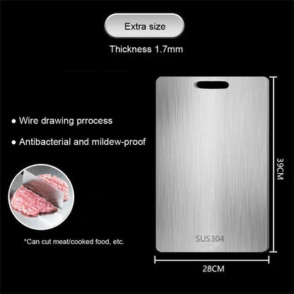 Stainless Steel Cutting Board Double Sided Antibacterial Chopping Board 9