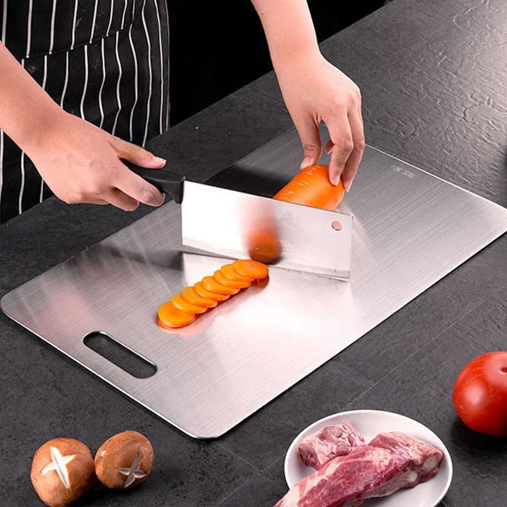 Stainless Steel Cutting Board Double Sided Antibacterial Chopping Board 2