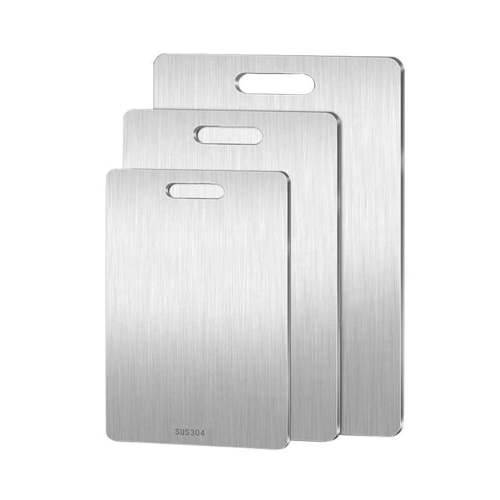 Stainless Steel Cutting Board Double Sided Antibacterial Chopping Board 6