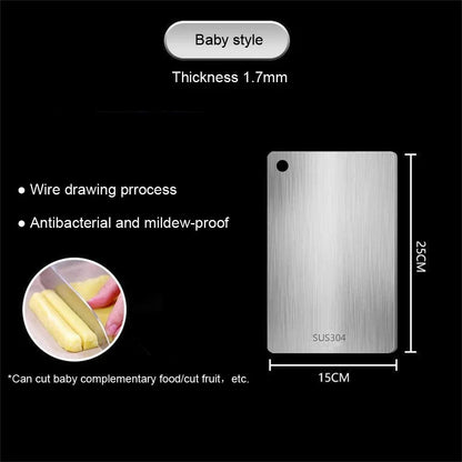 Stainless Steel Cutting Board Double Sided Antibacterial Chopping Board 7