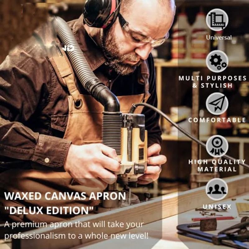 Cotton Canvas Waterproof Apron For Kitchen Cooking Gardening And Shop Use 3