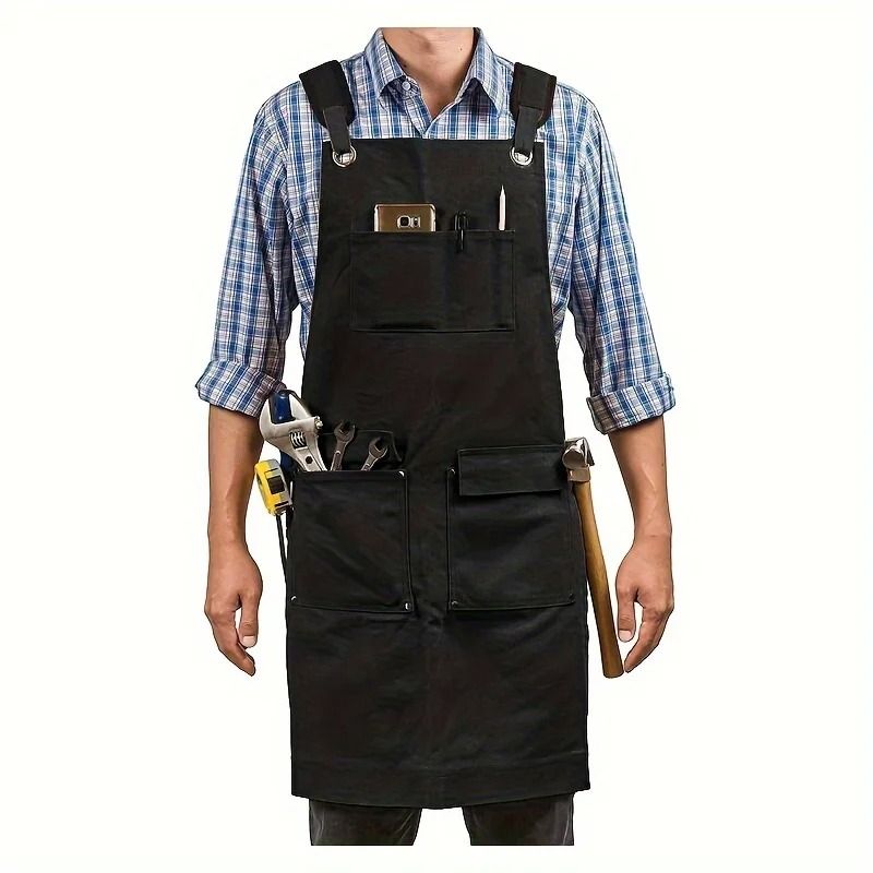 Cotton Canvas Waterproof Apron For Kitchen Cooking Gardening And Shop Use 5
