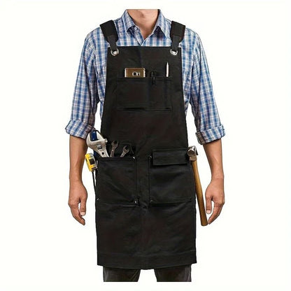 Cotton Canvas Waterproof Apron For Kitchen Cooking Gardening And Shop Use 5