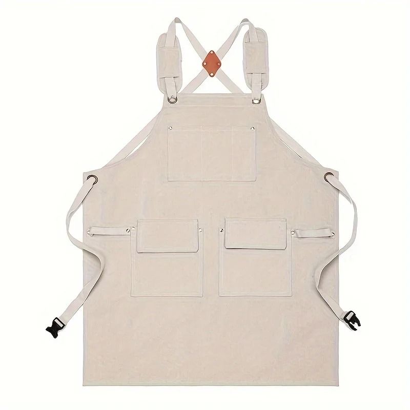 Cotton Canvas Waterproof Apron For Kitchen Cooking Gardening And Shop Use 6