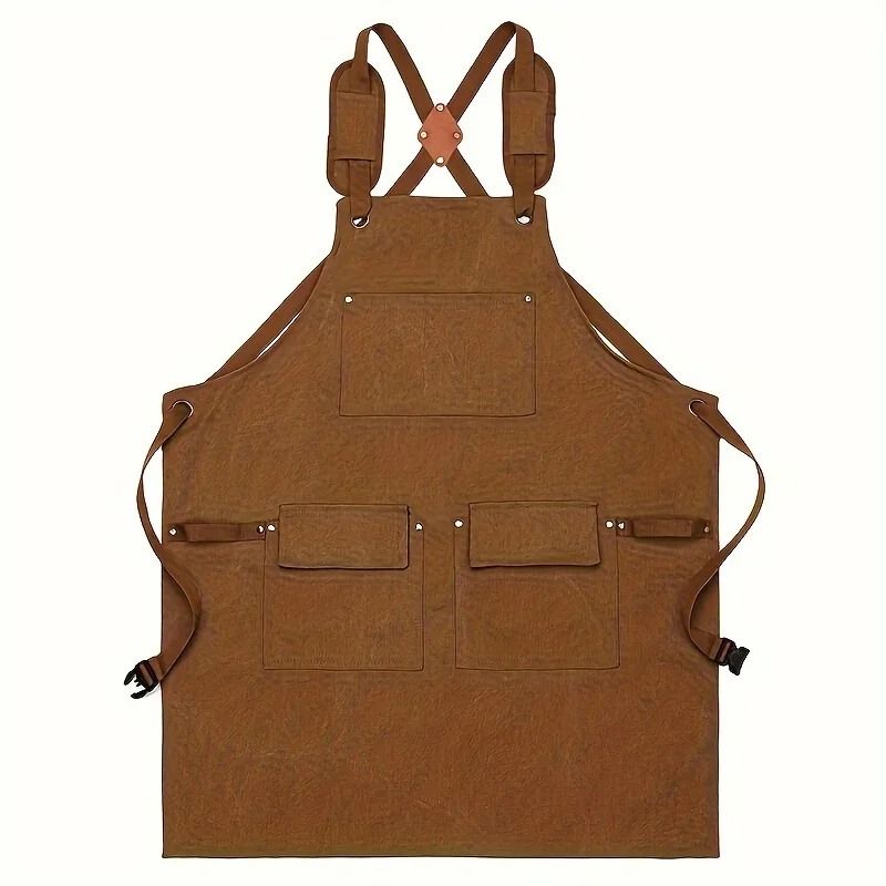 Cotton Canvas Waterproof Apron For Kitchen Cooking Gardening And Shop Use 9
