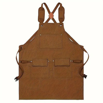 Cotton Canvas Waterproof Apron For Kitchen Cooking Gardening And Shop Use 9