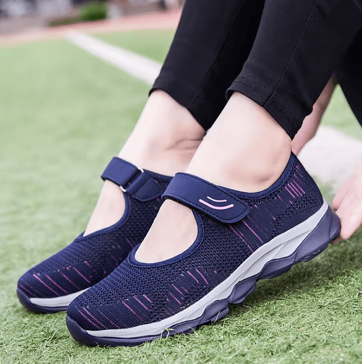 Summer Breathable Mesh Sneakers For Women Flat Platform Casual Shoes 1